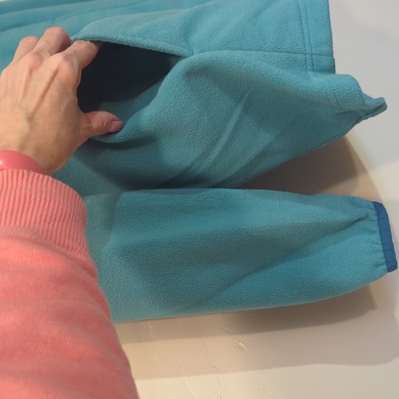 Teal aqua Land's End fleece Hoodie S worn once, perfect condition - Picture 4 of 5